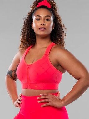 SHEFIT Red Front-Zip Sports Bra - Women Intimates & Sleepwear small